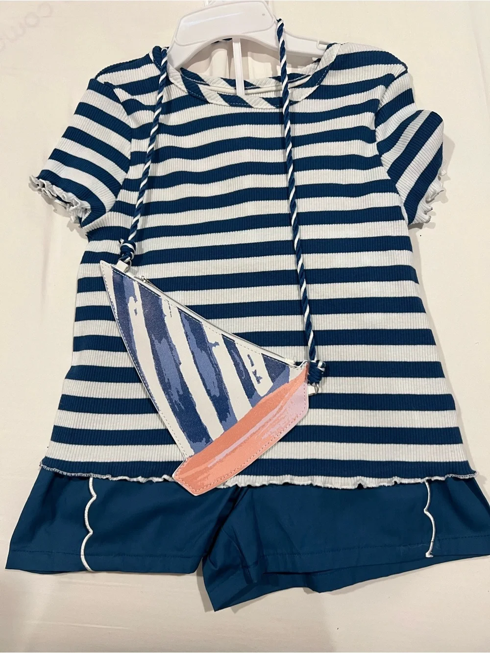 Sigrid Olsen Blue and White Striped sailor set.never worn.size 7